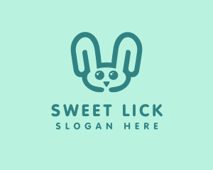 Cute Rabbit Stuffed Toy logo design