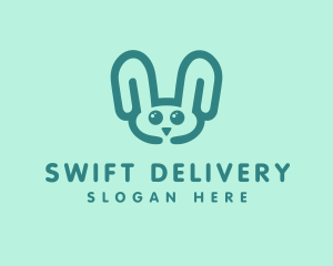 Cute Rabbit Stuffed Toy logo design