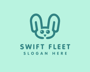 Cute Rabbit Stuffed Toy logo design