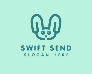 Cute Rabbit Stuffed Toy logo design