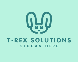 Cute Rabbit Stuffed Toy logo design