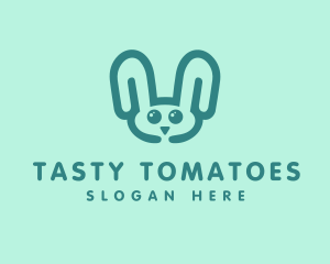 Cute Rabbit Stuffed Toy logo design