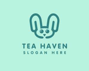 Cute Rabbit Stuffed Toy logo design