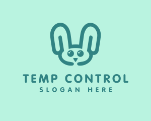 Cute Rabbit Stuffed Toy logo design