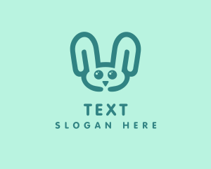 Cute Rabbit Stuffed Toy logo design