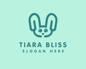 Cute Rabbit Stuffed Toy logo design