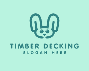 Cute Rabbit Stuffed Toy logo design