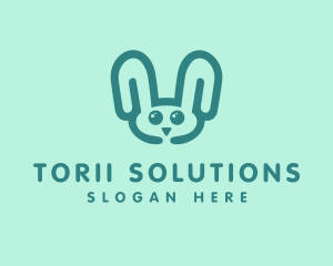 Cute Rabbit Stuffed Toy logo design