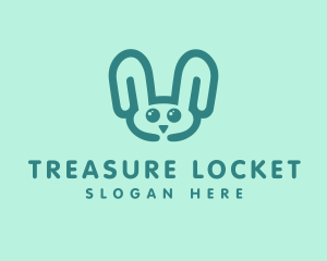 Cute Rabbit Stuffed Toy logo design