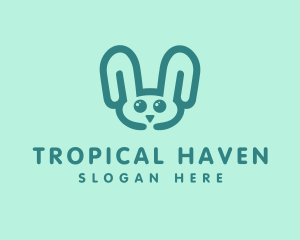 Cute Rabbit Stuffed Toy logo design