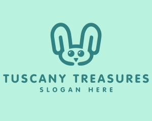 Cute Rabbit Stuffed Toy logo design