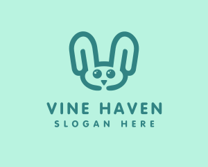 Cute Rabbit Stuffed Toy logo design