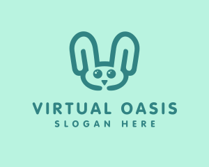 Cute Rabbit Stuffed Toy logo design