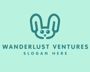 Cute Rabbit Stuffed Toy logo design