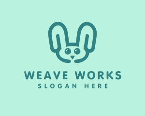 Cute Rabbit Stuffed Toy logo design