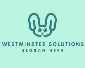 Cute Rabbit Stuffed Toy logo design