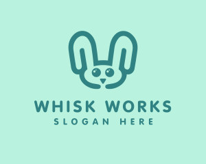 Cute Rabbit Stuffed Toy logo design