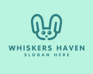 Cute Rabbit Stuffed Toy logo design