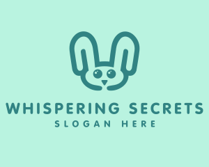 Cute Rabbit Stuffed Toy logo design