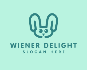 Cute Rabbit Stuffed Toy logo design