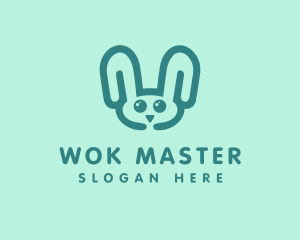 Cute Rabbit Stuffed Toy logo design