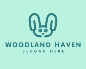 Cute Rabbit Stuffed Toy logo design