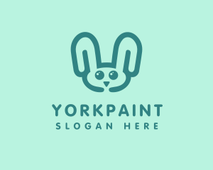 Cute Rabbit Stuffed Toy logo design