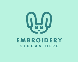 Cute Rabbit Stuffed Toy logo design