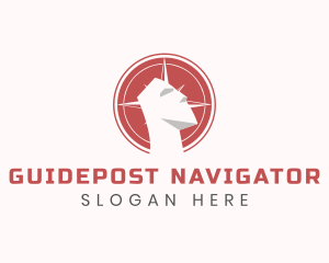 Compass Navigation Man logo design