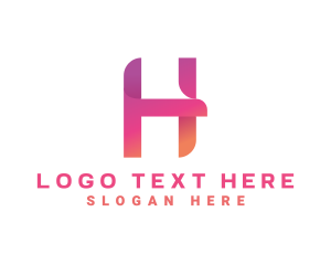 Application - Modern Gradient Letter H logo design
