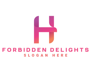 Modern Gradient Letter H logo design