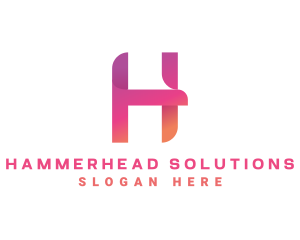 Modern Gradient Letter H logo design