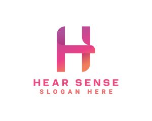 Modern Gradient Letter H logo design