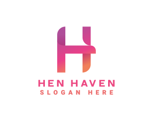 Modern Gradient Letter H logo design