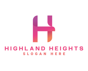 Modern Gradient Letter H logo design