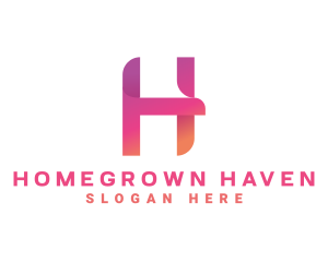 Modern Gradient Letter H logo design