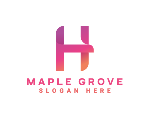 Modern Gradient Letter H logo design