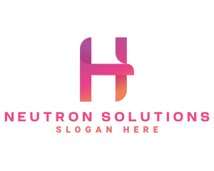 Modern Gradient Letter H logo design