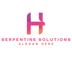 Modern Gradient Letter H logo design