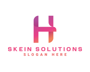 Modern Gradient Letter H logo design