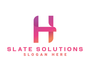 Modern Gradient Letter H logo design