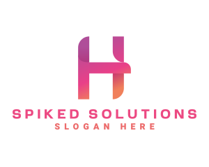 Modern Gradient Letter H logo design