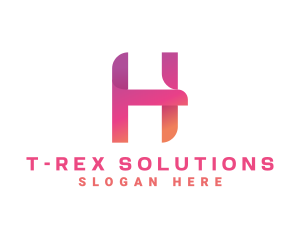 Modern Gradient Letter H logo design