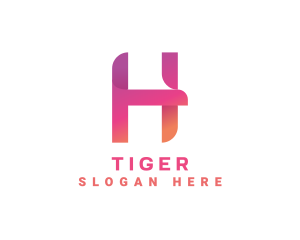 Modern Gradient Letter H logo design