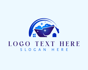 Clean - Housekeeping Home Cleaning logo design