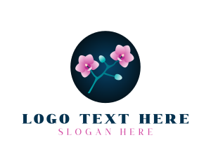 Event Stylist - Elegant Orchid Boutique logo design
