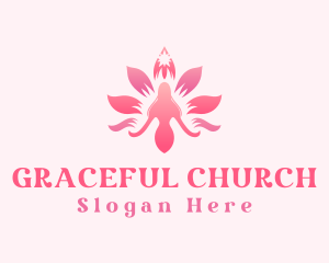 Woman Lotus Flower Logo