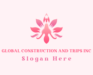 Chakra - Woman Lotus Flower logo design