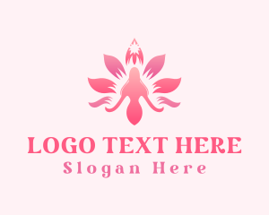 Woman Lotus Flower Logo