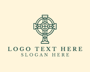 Faith - Religious Cathedral Cross logo design